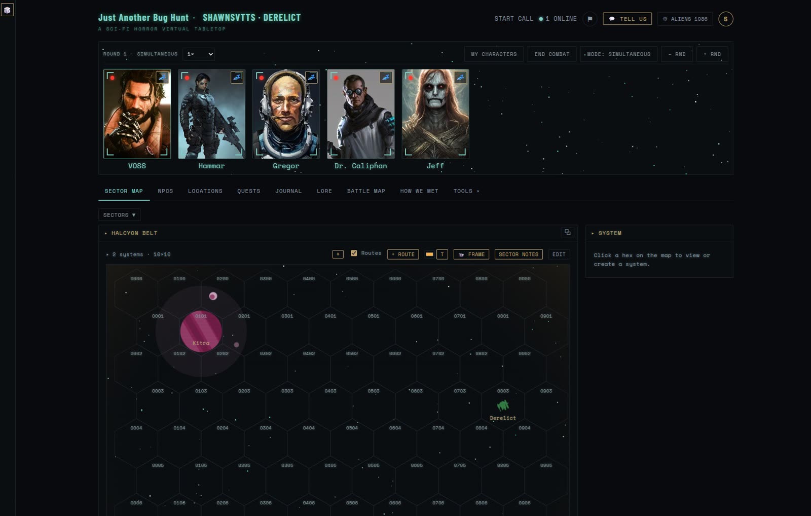 Derelict interface preview