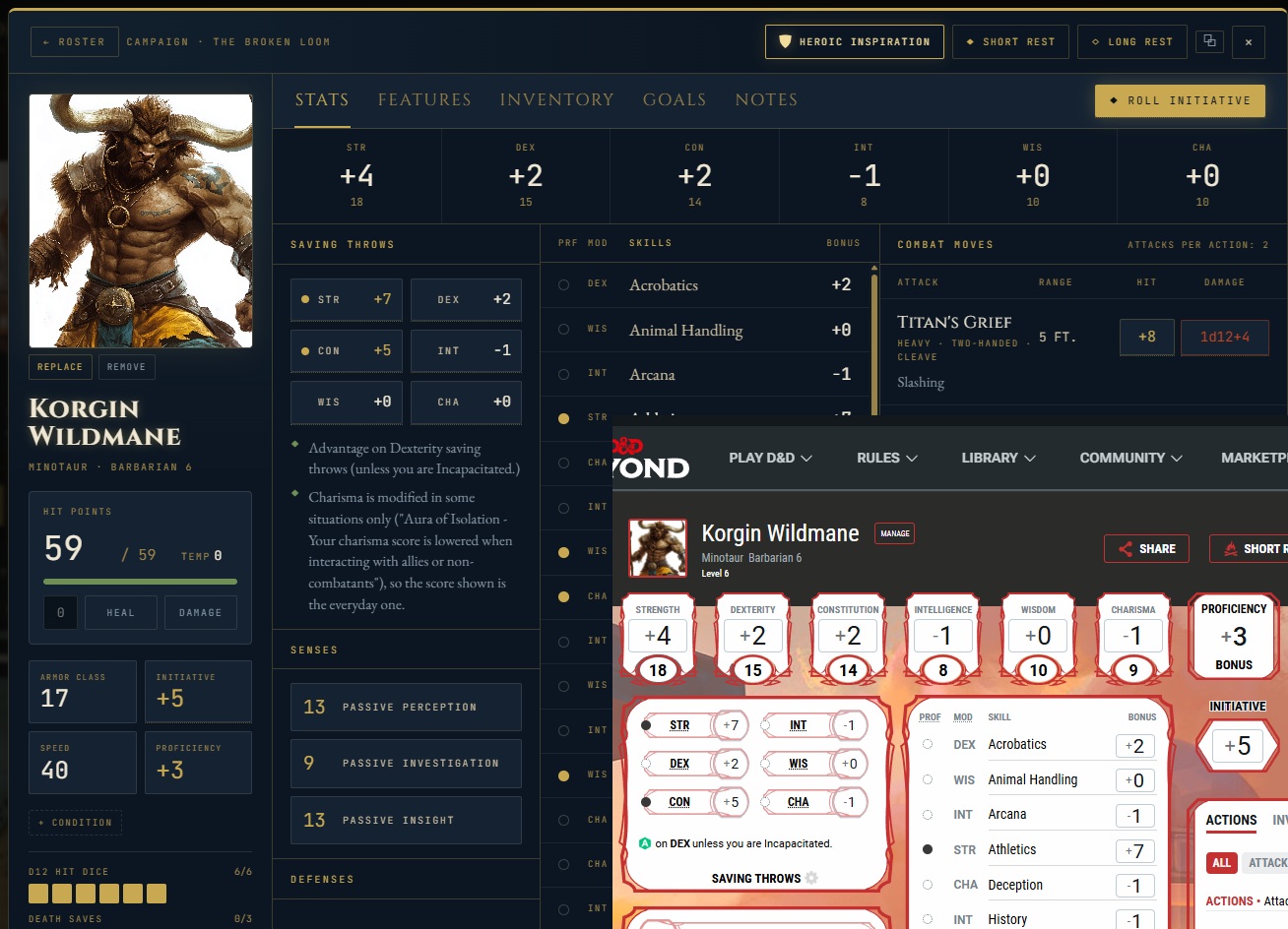 Bring the character you already have — interface preview